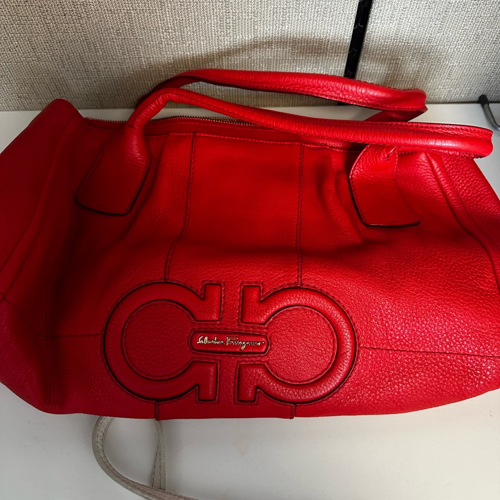 Salvatore Ferragamo Red Handbag  Excellent Condition